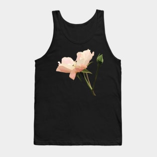 Geometric Cream Pink Rose Tank Top